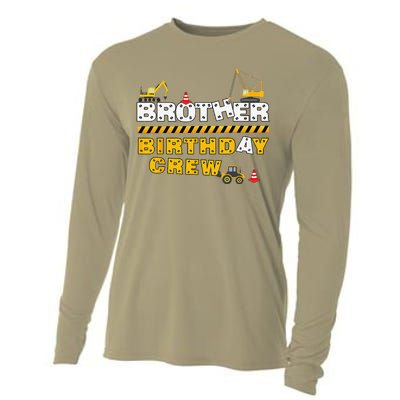 Brother Birthday Crew Construction Family Birthday Party Cooling Performance Long Sleeve Crew