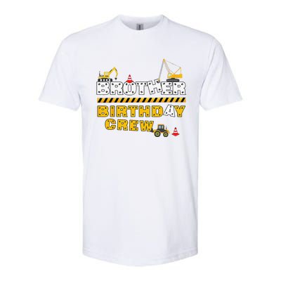 Brother Birthday Crew Construction Family Birthday Party Softstyle CVC T-Shirt