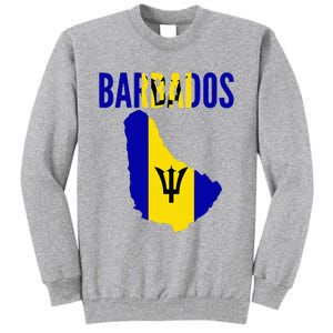 Barbadian Barbados Country Map Flag Tall Sweatshirt