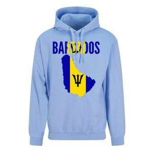 Barbadian Barbados Country Map Flag Unisex Surf Hoodie