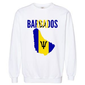 Barbadian Barbados Country Map Flag Garment-Dyed Sweatshirt