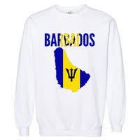 Barbadian Barbados Country Map Flag Garment-Dyed Sweatshirt