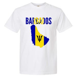 Barbadian Barbados Country Map Flag Garment-Dyed Heavyweight T-Shirt