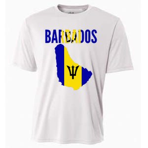 Barbadian Barbados Country Map Flag Cooling Performance Crew T-Shirt