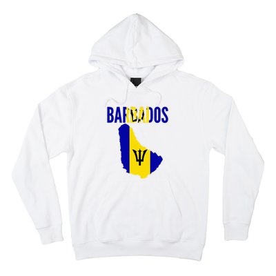 Barbadian Barbados Country Map Flag Hoodie