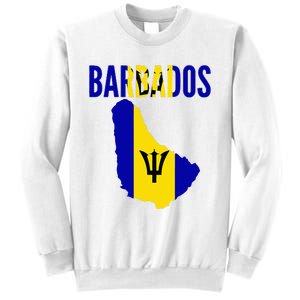 Barbadian Barbados Country Map Flag Sweatshirt