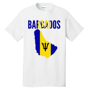 Barbadian Barbados Country Map Flag Tall T-Shirt