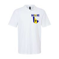 Barbadian Barbados Country Map Flag Softstyle Adult Sport Polo