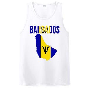 Barbadian Barbados Country Map Flag PosiCharge Competitor Tank