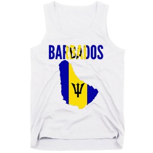 Barbadian Barbados Country Map Flag Tank Top