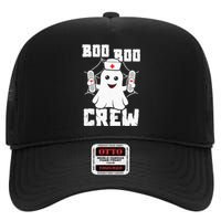 Boo Boo Crew Ghost Nurse Costume Funny Halloween High Crown Mesh Back Trucker Hat