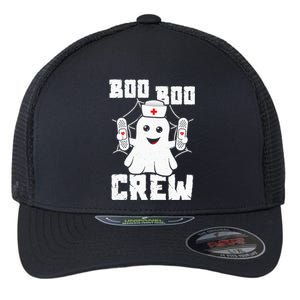 Boo Boo Crew Ghost Nurse Costume Funny Halloween Flexfit Unipanel Trucker Cap