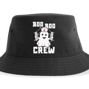 Boo Boo Crew Ghost Nurse Costume Funny Halloween Sustainable Bucket Hat