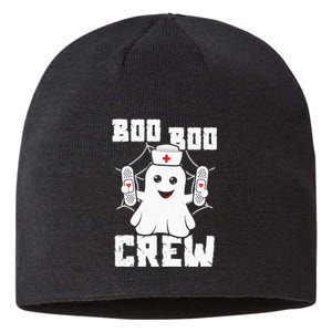 Boo Boo Crew Ghost Nurse Costume Funny Halloween Sustainable Beanie