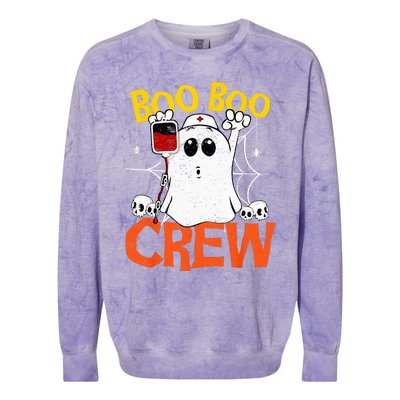 Boo Boo Crew Medical Assistant Fall Nurse Clothes Colorblast Crewneck Sweatshirt