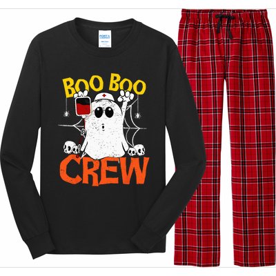 Boo Boo Crew Medical Assistant Fall Nurse Clothes Long Sleeve Pajama Set