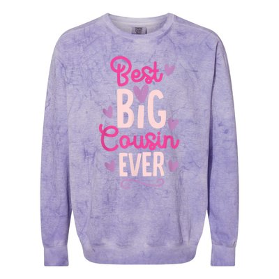 Best Big Cousin Ever For Girls And Boys Colorblast Crewneck Sweatshirt