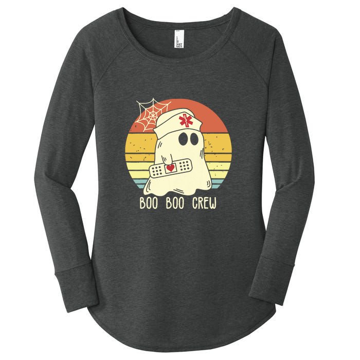 Boo Boo Crew Nurse Shirts Halloween Women's Perfect Tri Tunic Long Sleeve Shirt