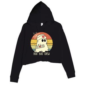 Boo Boo Crew Nurse Shirts Halloween Crop Fleece Hoodie