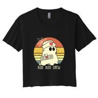 Boo Boo Crew Nurse Shirts Halloween Women's Crop Top Tee