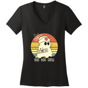 Boo Boo Crew Nurse Shirts Halloween Women's V-Neck T-Shirt