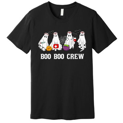 Boo Boo Crew Nurse Funny Ghost Halloween Nursing Premium T-Shirt