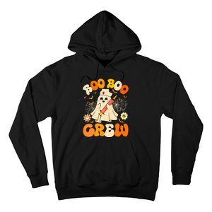 Boo Boo Crew Funny Ghost Nurse Retro Halloween Nursing Rn Hoodie