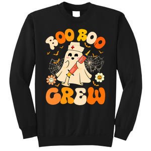 Boo Boo Crew Funny Ghost Nurse Retro Halloween Nursing Rn Sweatshirt