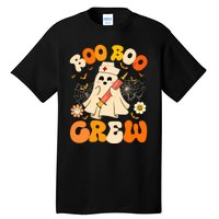 Boo Boo Crew Funny Ghost Nurse Retro Halloween Nursing Rn Tall T-Shirt