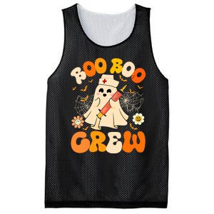 Boo Boo Crew Funny Ghost Nurse Retro Halloween Nursing Rn Mesh Reversible Basketball Jersey Tank