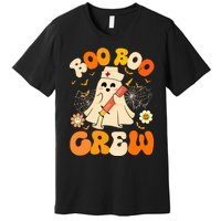 Boo Boo Crew Funny Ghost Nurse Retro Halloween Nursing Rn Premium T-Shirt