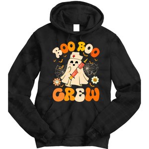 Boo Boo Crew Funny Ghost Nurse Retro Halloween Nursing Rn Tie Dye Hoodie