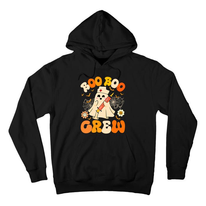 Boo Boo Crew Funny Ghost Nurse Retro Halloween Nursing Rn Tall Hoodie