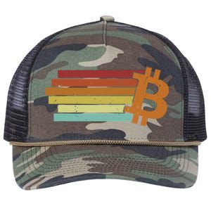 Bitcoin Blockchains Crypto Cryptocurrency Bitcoin Retro Rope Trucker Hat Cap