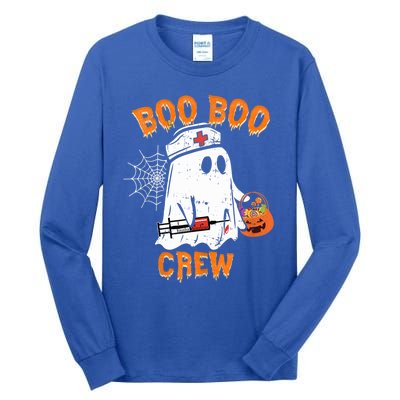 Boo Boo Crew Cute Nurse Halloween Costume Ghost Gift Tall Long Sleeve T-Shirt