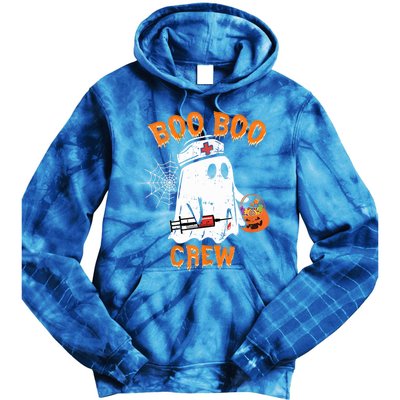 Boo Boo Crew Cute Nurse Halloween Costume Ghost Gift Tie Dye Hoodie