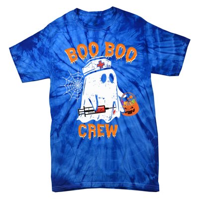 Boo Boo Crew Cute Nurse Halloween Costume Ghost Gift Tie-Dye T-Shirt