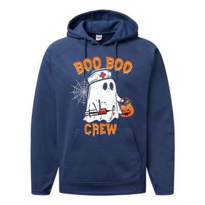 Boo Boo Crew Cute Nurse Halloween Costume Ghost Gift Performance Fleece Hoodie