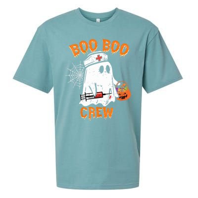 Boo Boo Crew Cute Nurse Halloween Costume Ghost Gift Sueded Cloud Jersey T-Shirt