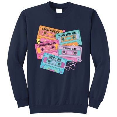 Boy Band Cassette Tape 90s Music Tall Sweatshirt