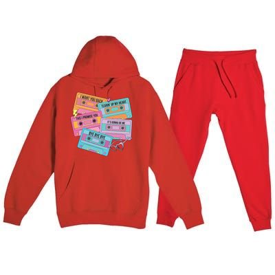 Boy Band Cassette Tape 90s Music Premium Hooded Sweatsuit Set