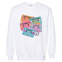 Boy Band Cassette Tape 90s Music Garment-Dyed Sweatshirt