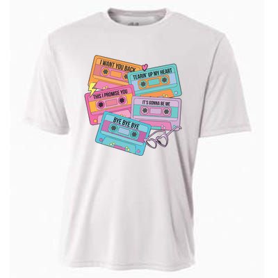 Boy Band Cassette Tape 90s Music Cooling Performance Crew T-Shirt