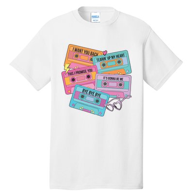 Boy Band Cassette Tape 90s Music Tall T-Shirt