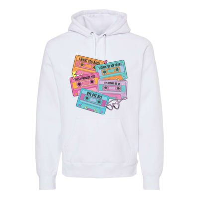 Boy Band Cassette Tape 90s Music Premium Hoodie