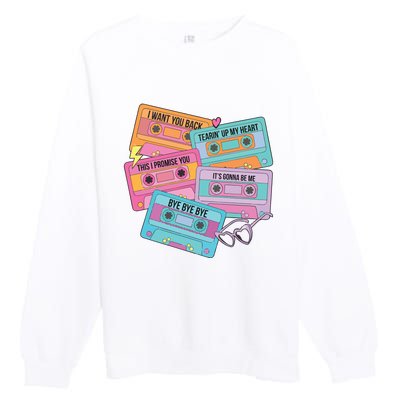 Boy Band Cassette Tape 90s Music Premium Crewneck Sweatshirt