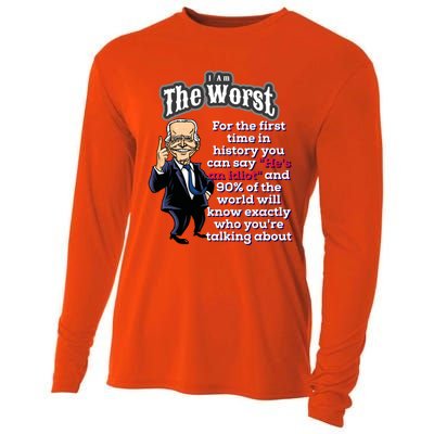 Biden Bicycle Crash Bike Wreck Usa Ridin With Biden Falling Great Gift Cooling Performance Long Sleeve Crew