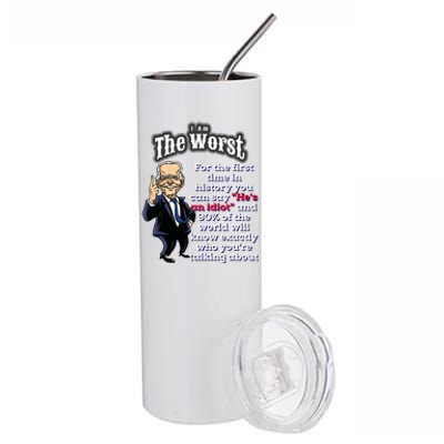 Biden Bicycle Crash Bike Wreck Usa Ridin With Biden Falling Great Gift Stainless Steel Tumbler