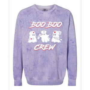 Boo Boo Crew Funny Nurse Halloween Ghost Costume Funny Gift Colorblast Crewneck Sweatshirt