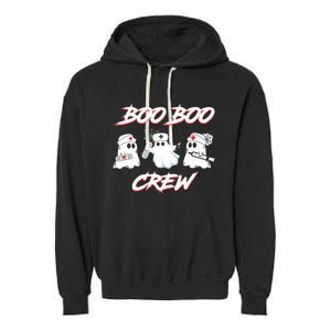 Boo Boo Crew Funny Nurse Halloween Ghost Costume Funny Gift Garment-Dyed Fleece Hoodie